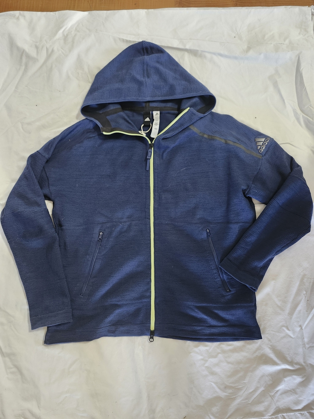 adidas Z.N.E. Hooded Performance Zip Hoddie Jacket Womens XL